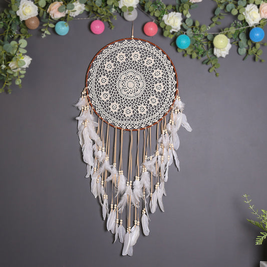 Boho dreamcatcher wall hanging macramé dreamcatcher decor