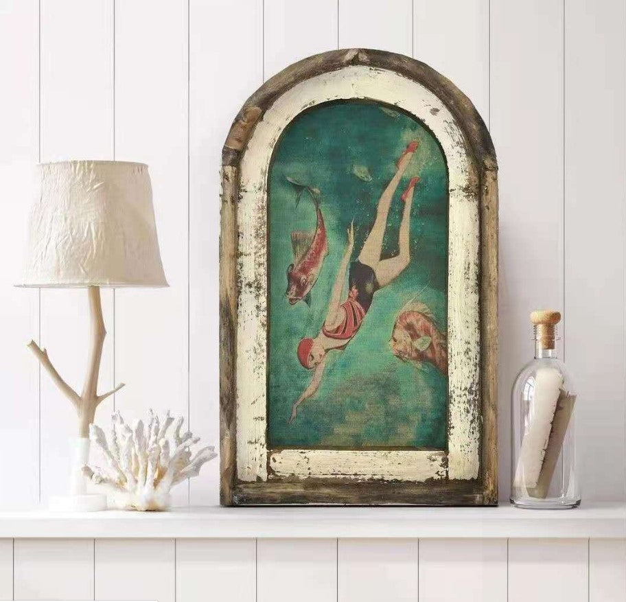 Swimming mural wall art aquatic swimming mural