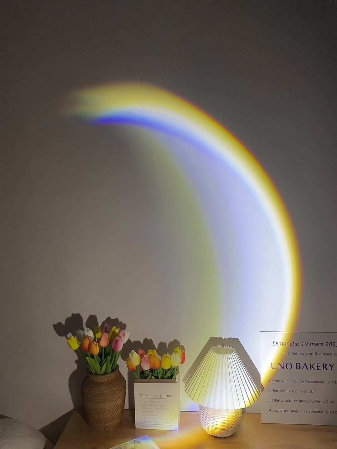 LED moon lamp night light
Rainbow sunset projector lamp