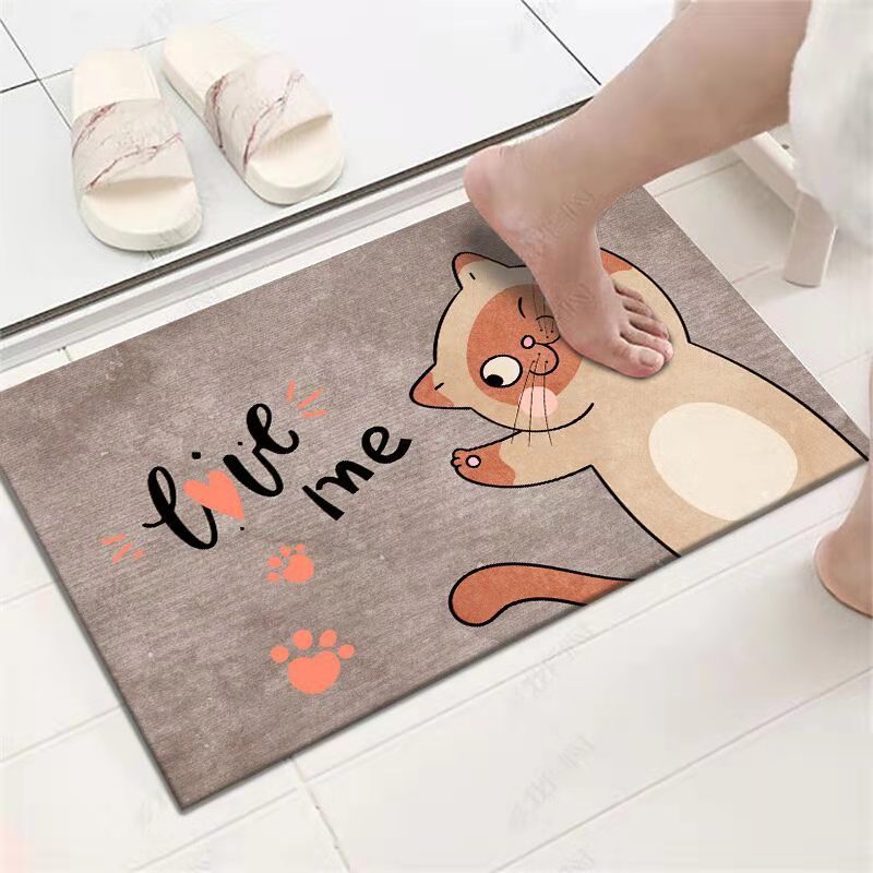 Non slip absorbent bath mat  quick dry bathroom mat