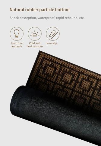 Eco‑friendly coir doormat  custom name door mat  