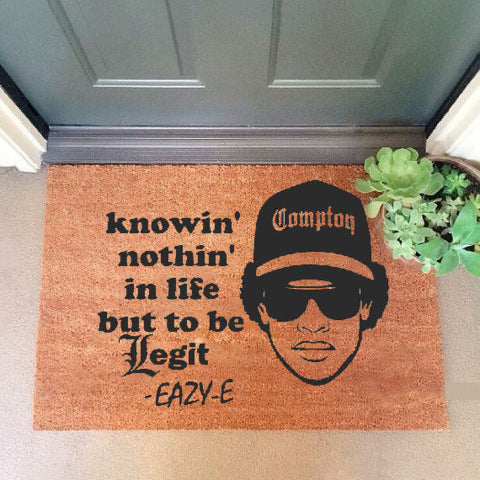 Eco‑friendly coir doormat  custom name door mat  
