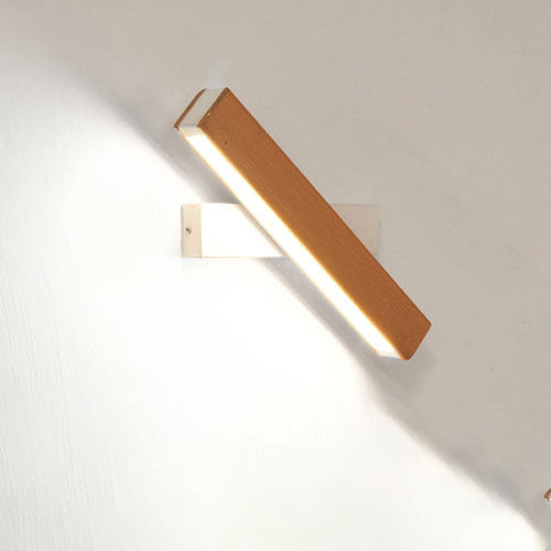 Wooden LED wall lamp living room adjustable wall lamp