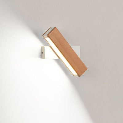 Wooden LED wall lamp living room adjustable wall lamp