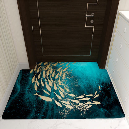 Non slip absorbent bath mat  quick dry bathroom mat