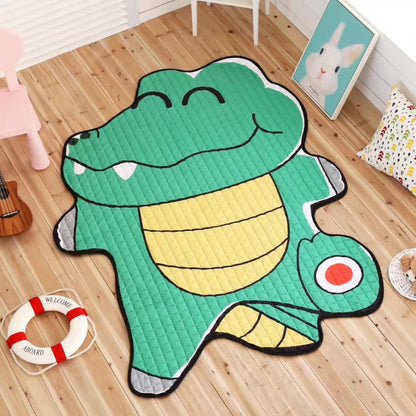 White tiger plush play mat kids floor mat tiger print