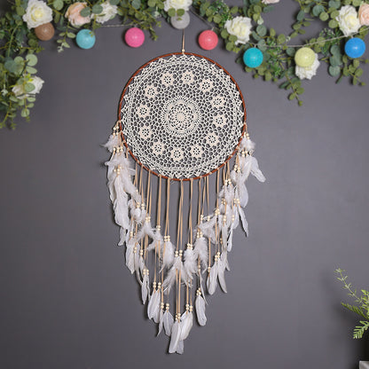 Boho dreamcatcher wall hanging  macramé dreamcatcher decor