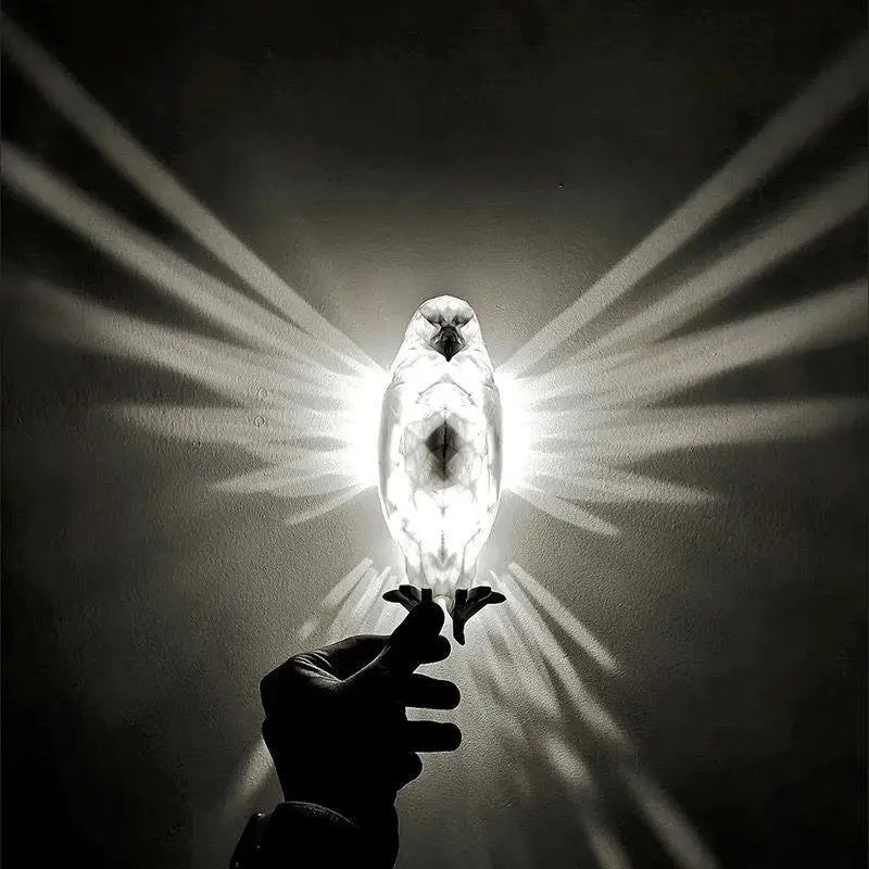 3D printed animal wall lamp  LED owl wall sconce
