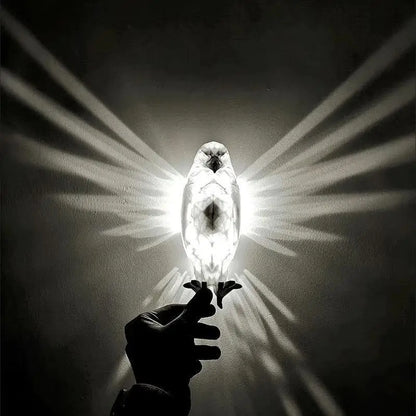 3D printed animal wall lamp  LED owl wall sconce