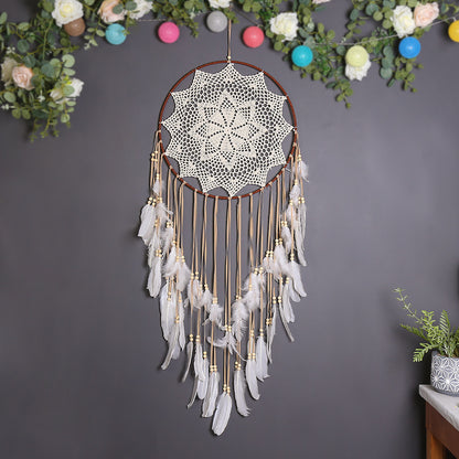 Boho dreamcatcher wall hanging  macramé dreamcatcher decor