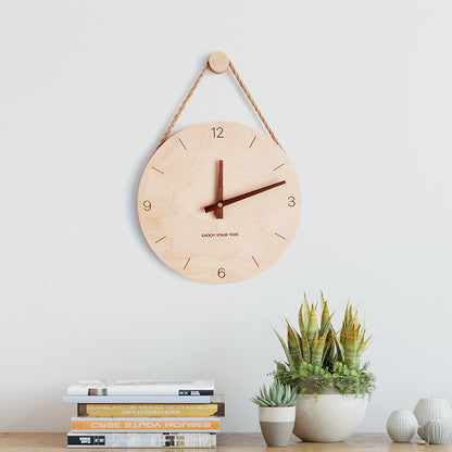Nordic wooden wall clock  Scandinavian design wooden clock