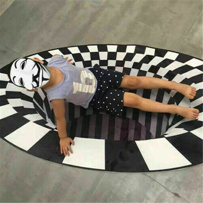 3D vortex illusion rug

black white optical illusion carpet