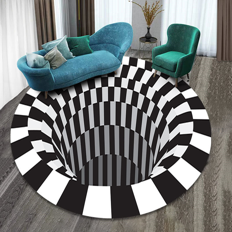3D vortex illusion rug

black white optical illusion carpet