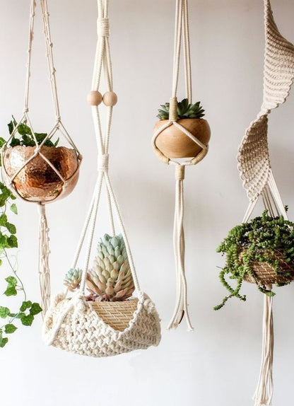 105 cm boho plant stand  tall boho planter holder 105 cm