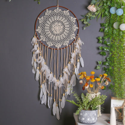Boho dreamcatcher wall hanging  macramé dreamcatcher decor