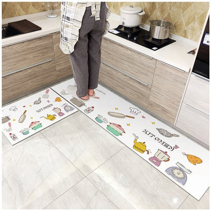 Oil proof kitchen floor mat anti oil splash runner mat