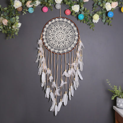Boho dreamcatcher wall hanging  macramé dreamcatcher decor