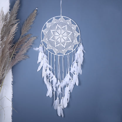 Boho dreamcatcher wall hanging  macramé dreamcatcher decor