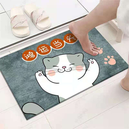 Non slip absorbent bath mat  quick dry bathroom mat