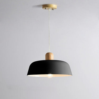 Nordic wood pendant light black wood hanging lamp kitchen