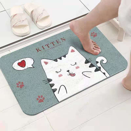 Non slip absorbent bath mat  quick dry bathroom mat