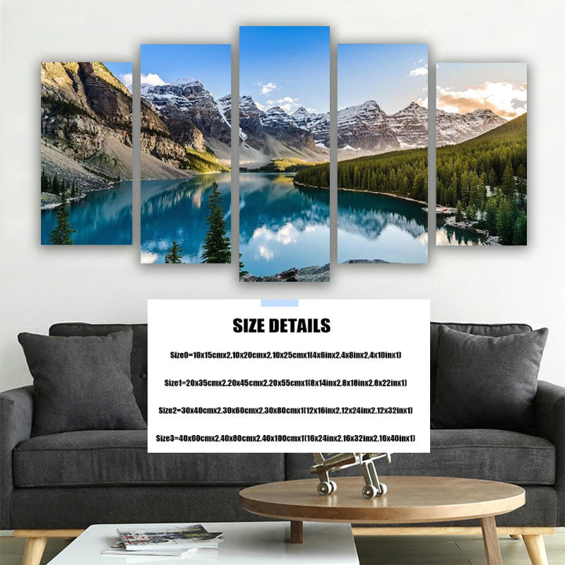 Lake mountain canvas wall art  moraine lake landscape print