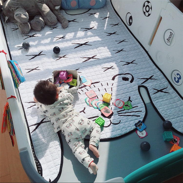 White tiger plush play mat kids floor mat tiger print