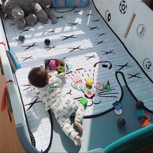 White tiger plush play mat kids floor mat tiger print