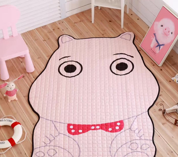 White tiger plush play mat kids floor mat tiger print