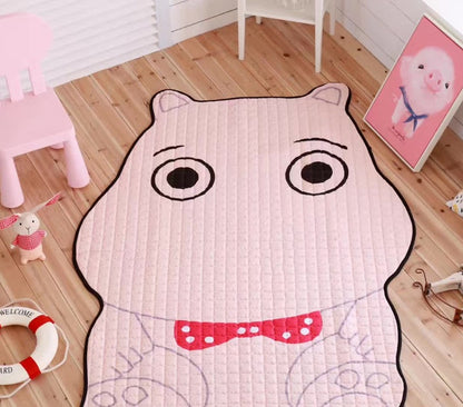 White tiger plush play mat kids floor mat tiger print