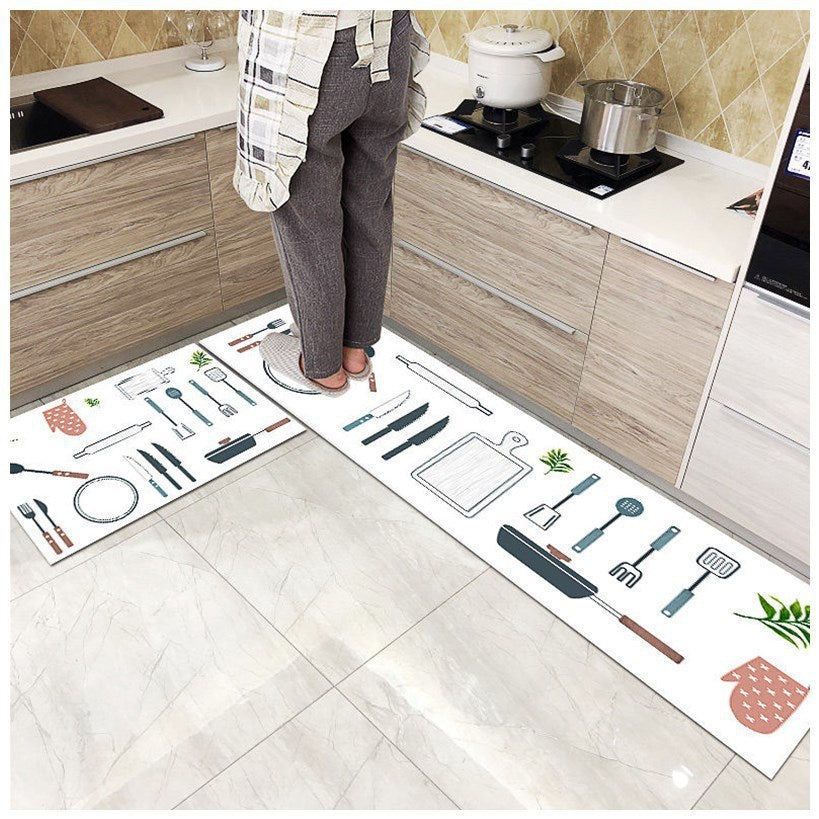 Oil proof kitchen floor mat anti oil splash runner mat
