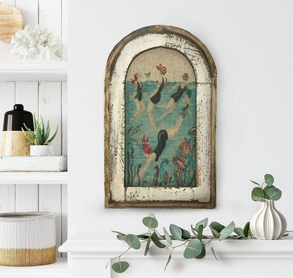 Swimming mural wall art  aquatic swimming mural