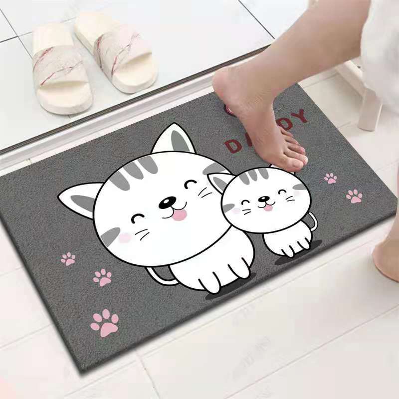 Non slip absorbent bath mat  quick dry bathroom mat