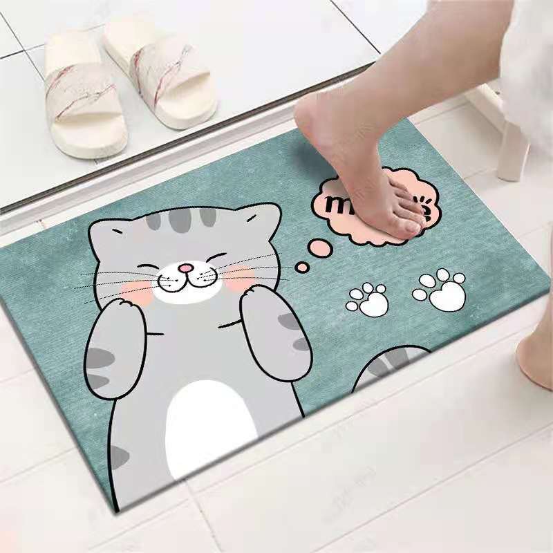 Non slip absorbent bath mat  quick dry bathroom mat