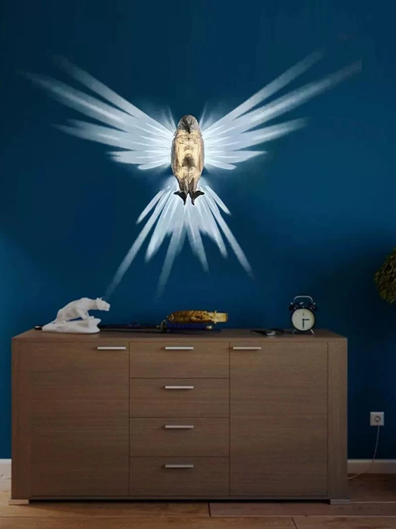 3D printed animal wall lamp  LED owl wall sconce